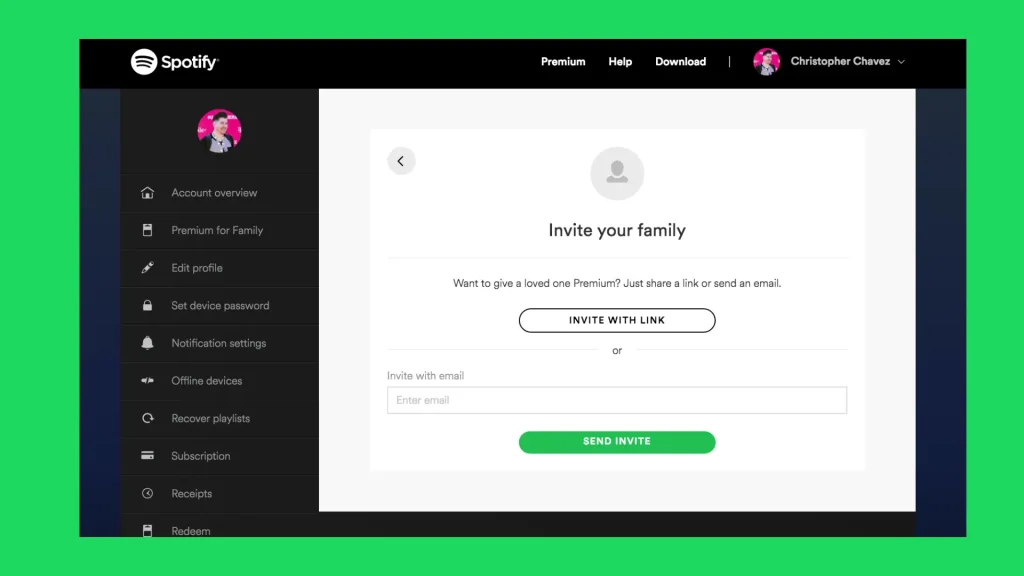 Add Someone to Spotify Family 2