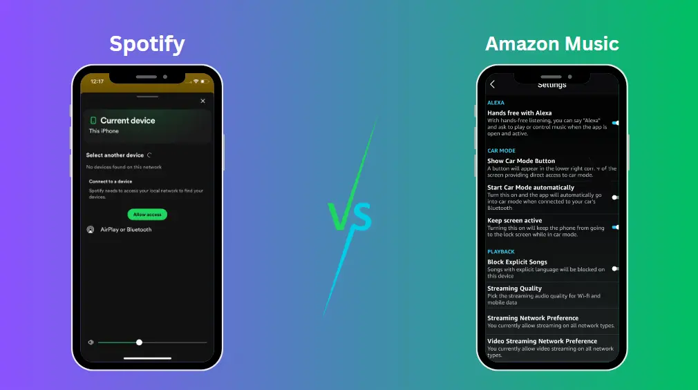 Amazon Music vs Spotify Compatibility