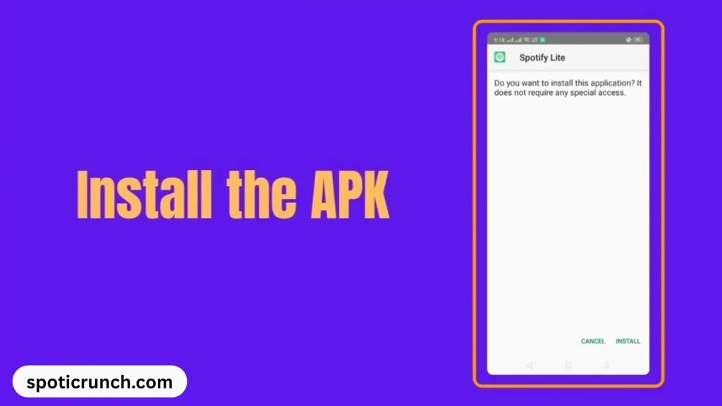 Install the APK