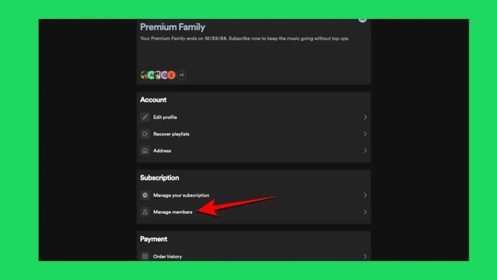 Remove Member from Spotify Family 1