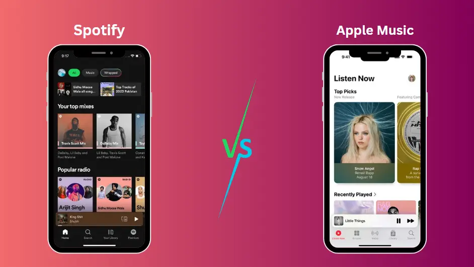 Spotify vs Apple Music Music Library