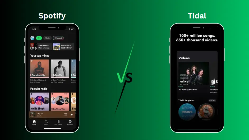 Spotify vs Tidal Music Library