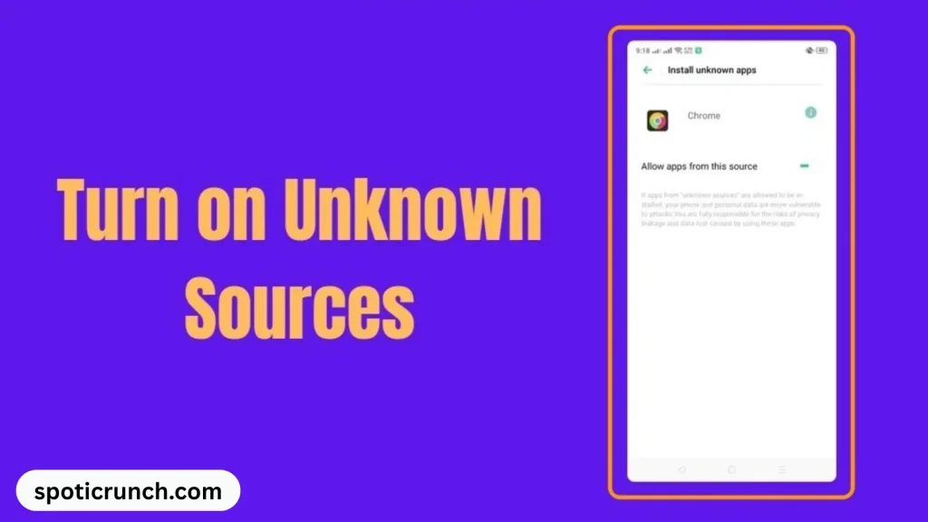 Turn On Unknown Sources