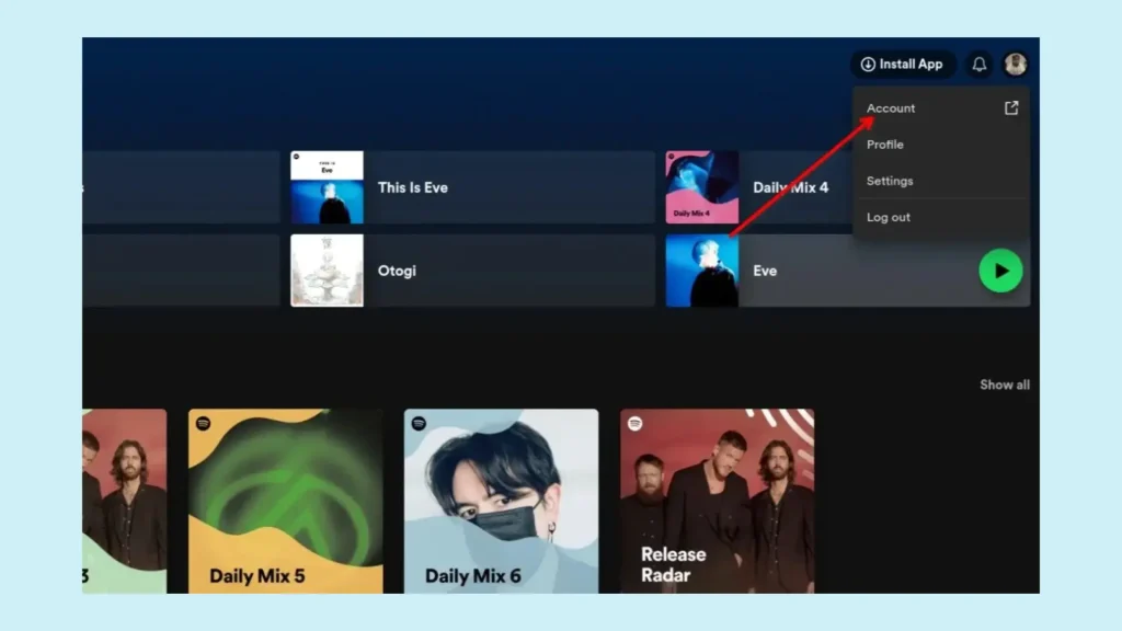 Change Spotify Password on PC 1