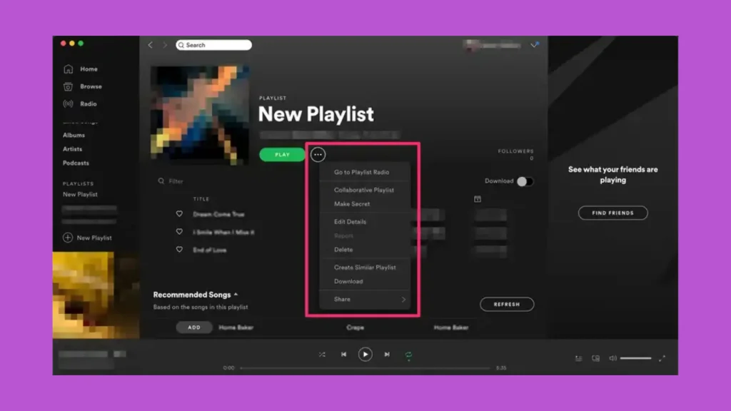 Edit Playlist on Desktop