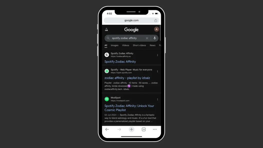 Visit the Spotify Zodiac Affinity website