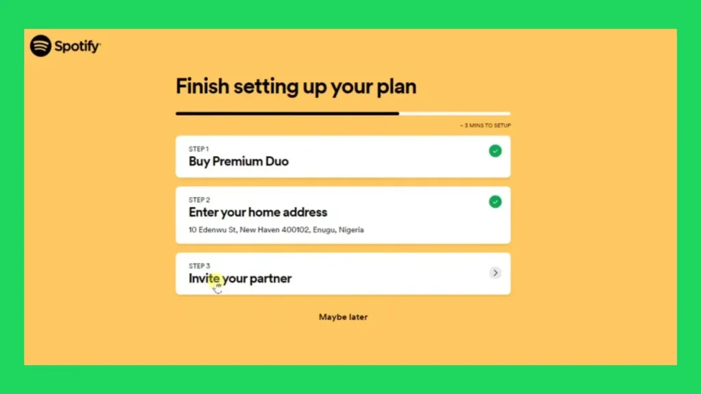 invite someone to Spotify Duo 3