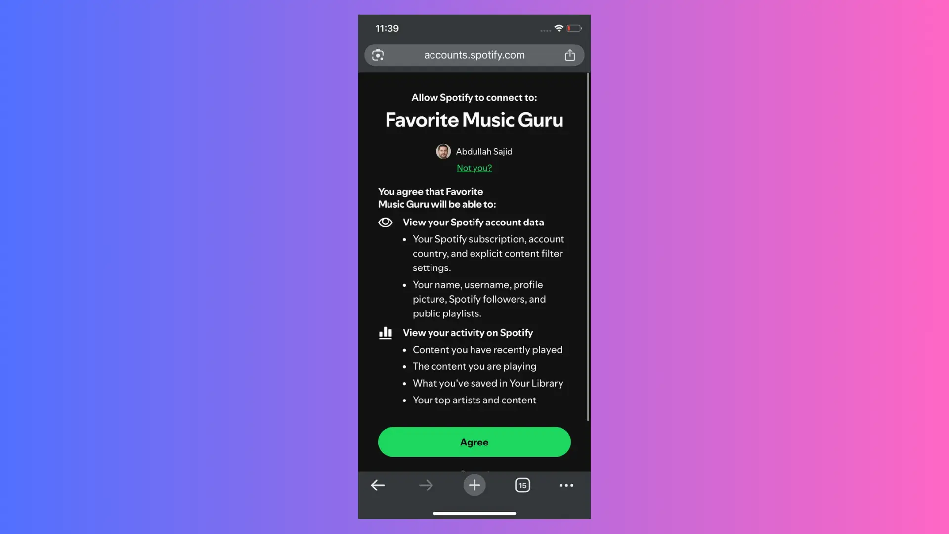Agree to terms and conditions